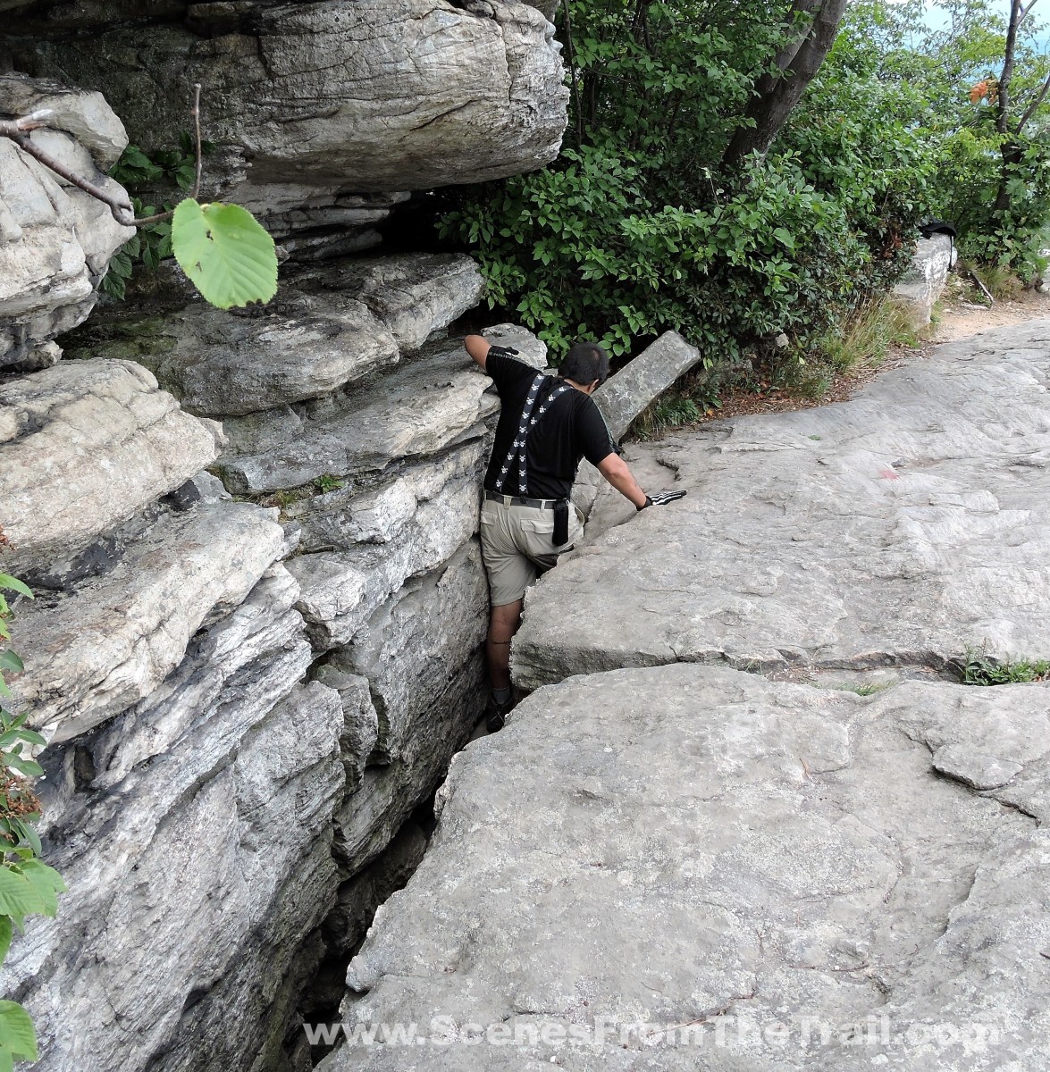 Up and out of the crevice!