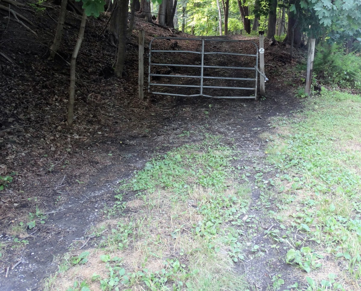 gated dirt road