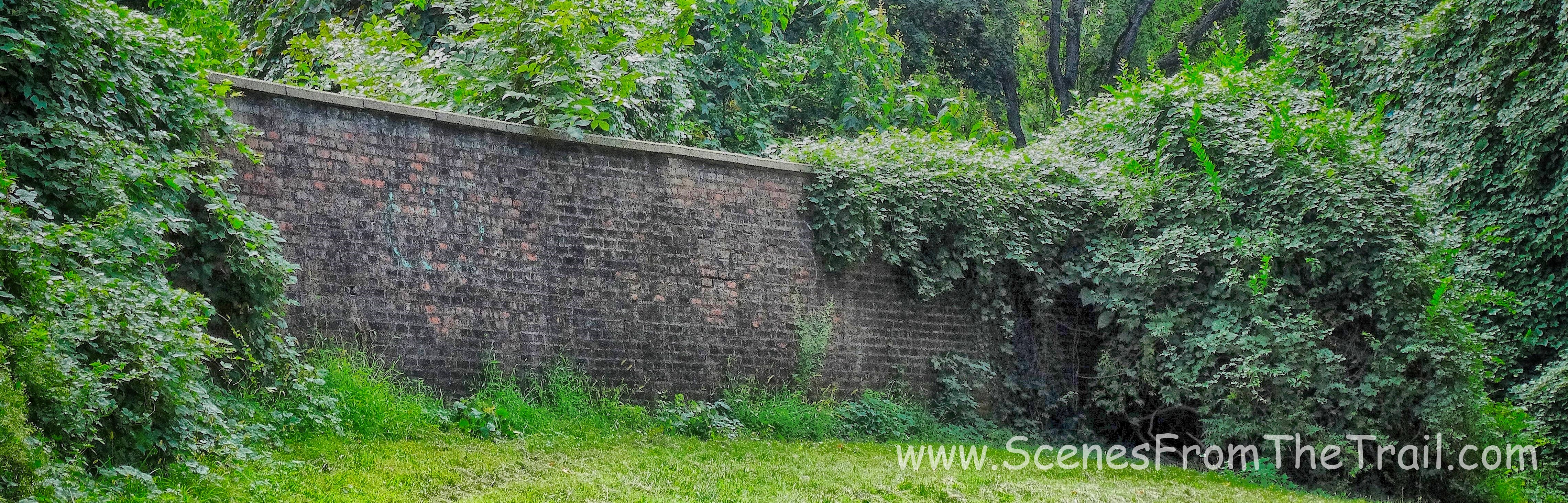 high brick wall