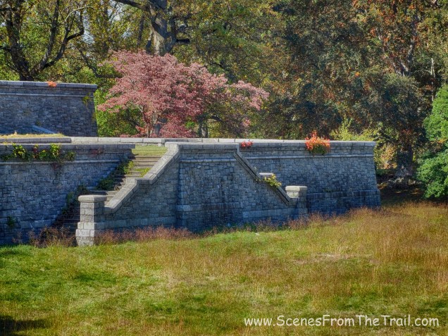double stone staircase