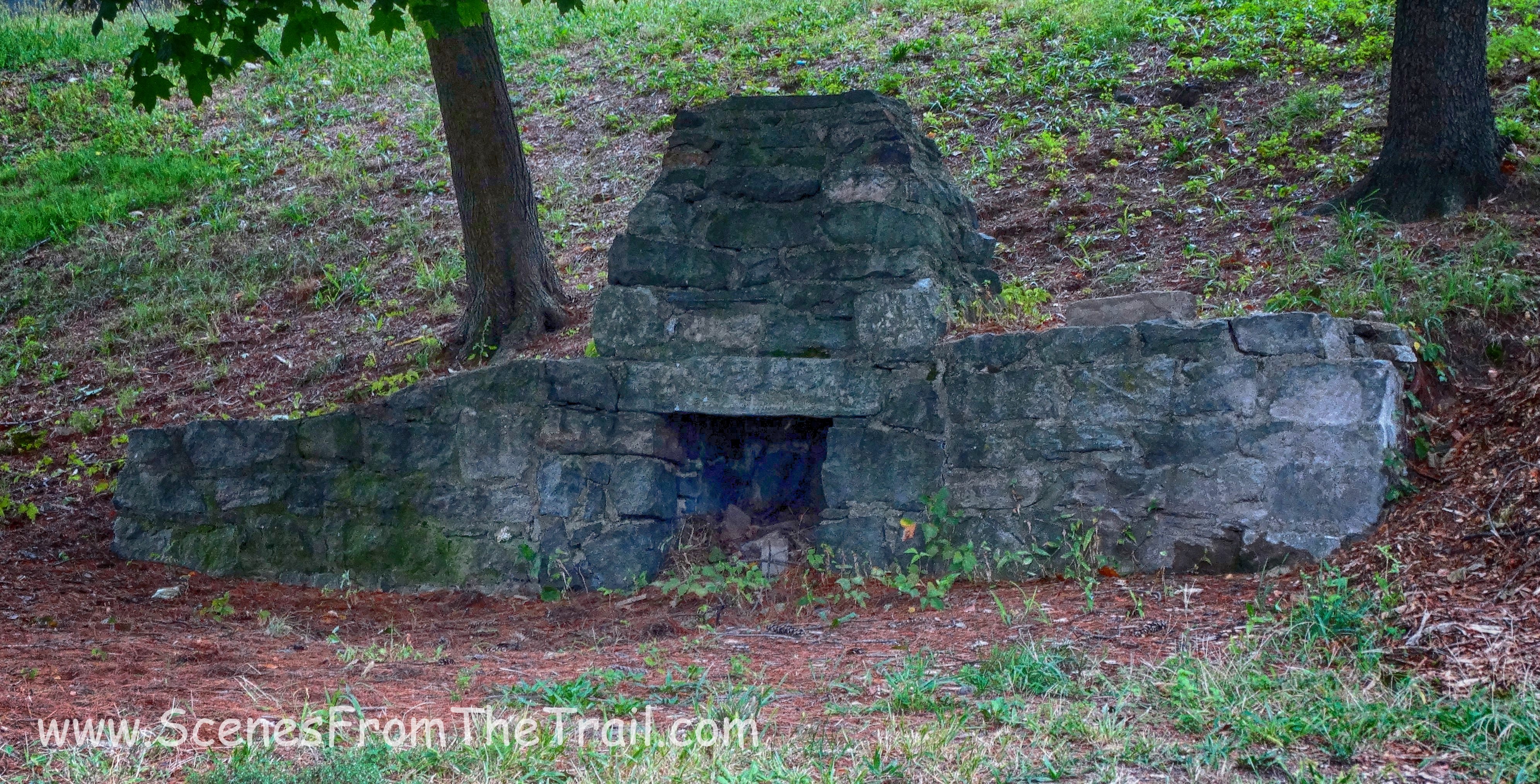 stone fireplace