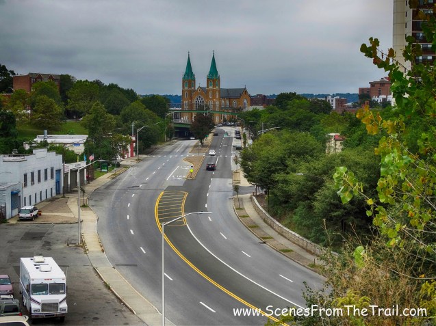 Nepperhan Avenue from the pedestrian bridge