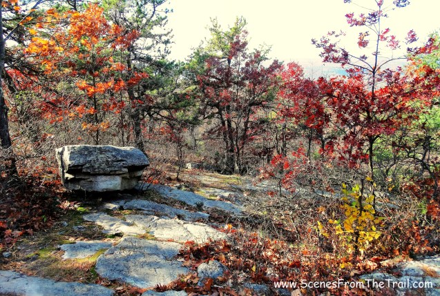red-green blazed Monument Trail