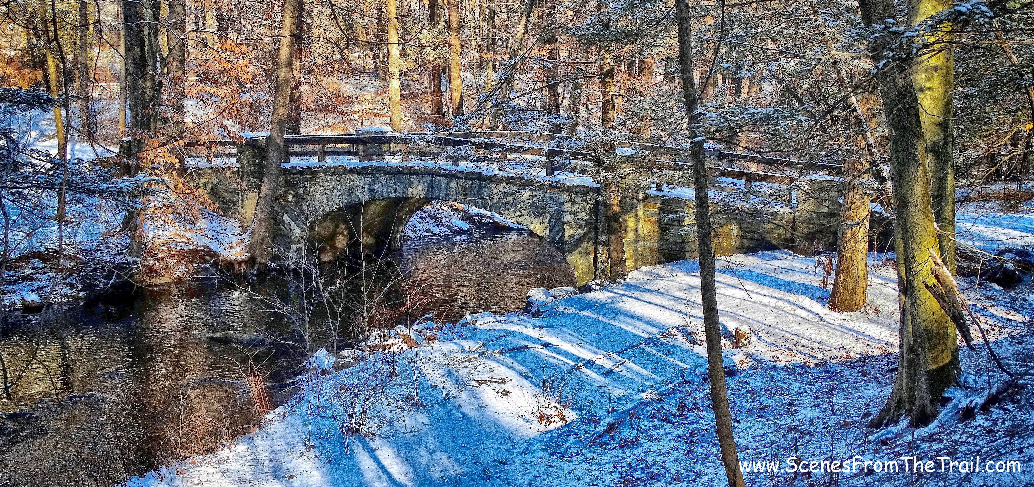stone bridge spanning the Pocantico River