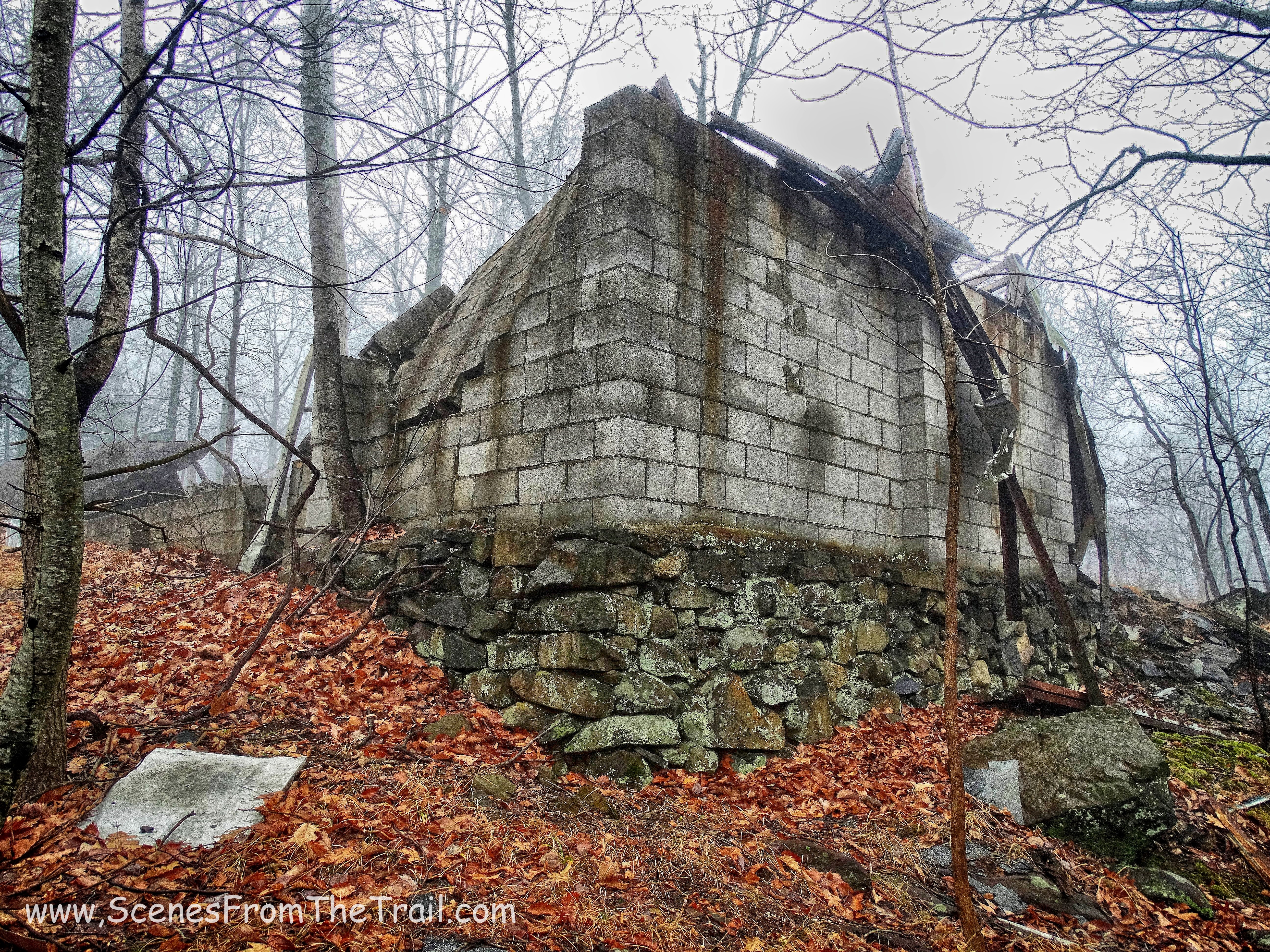 cinder block building