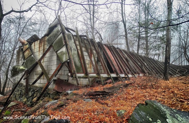 cinder block building