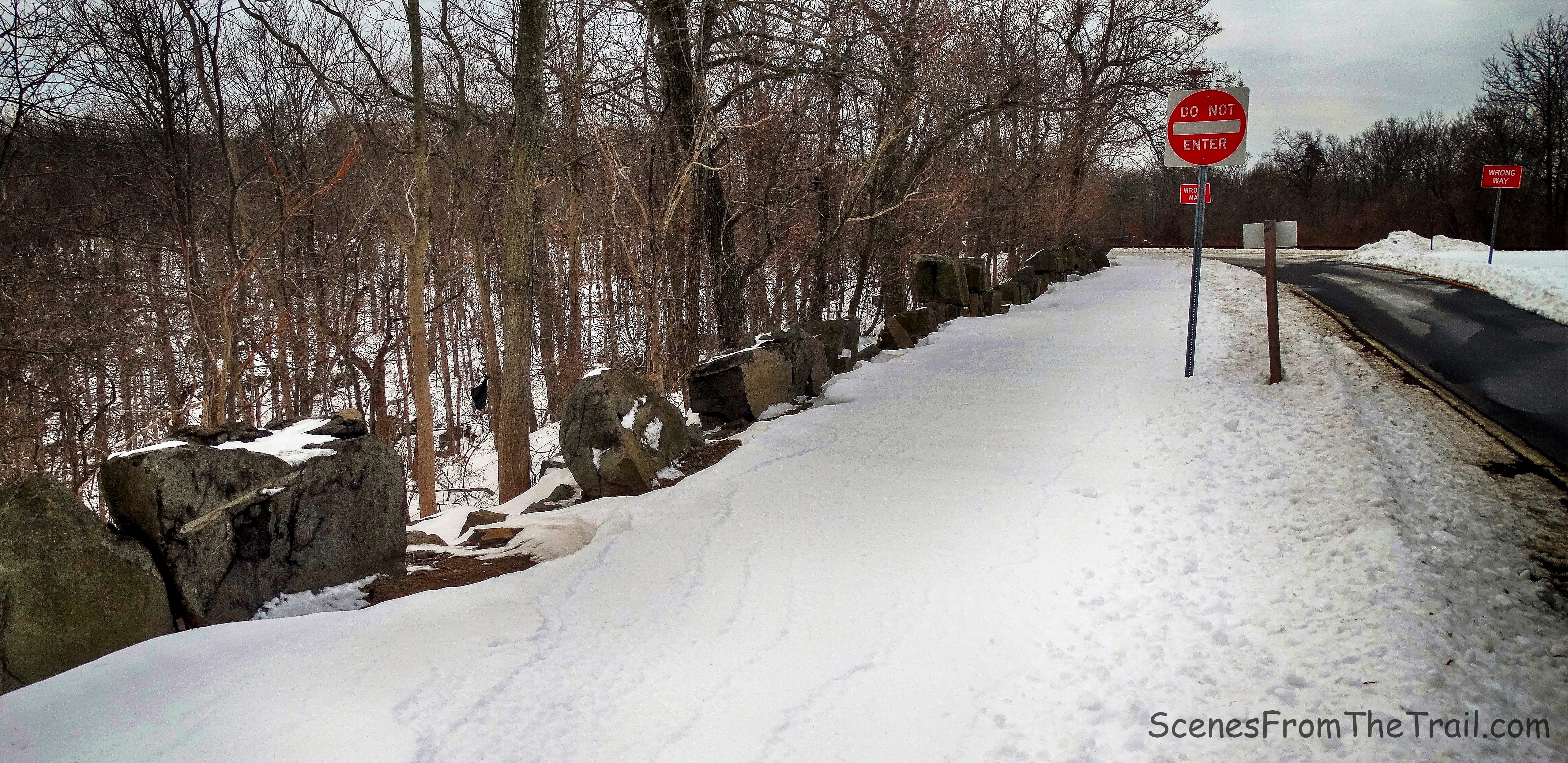 gap in the stone wall