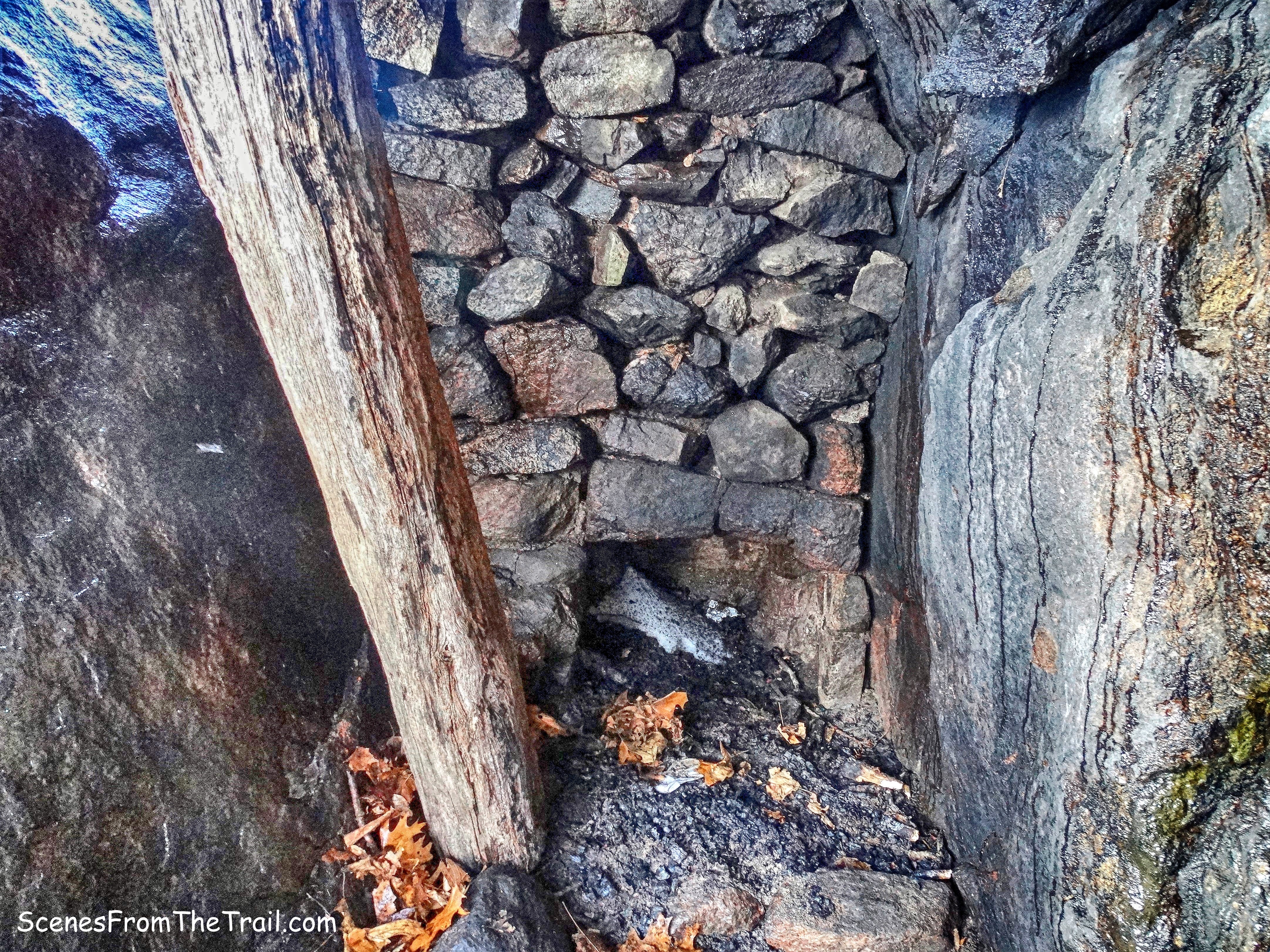 stone fireplace