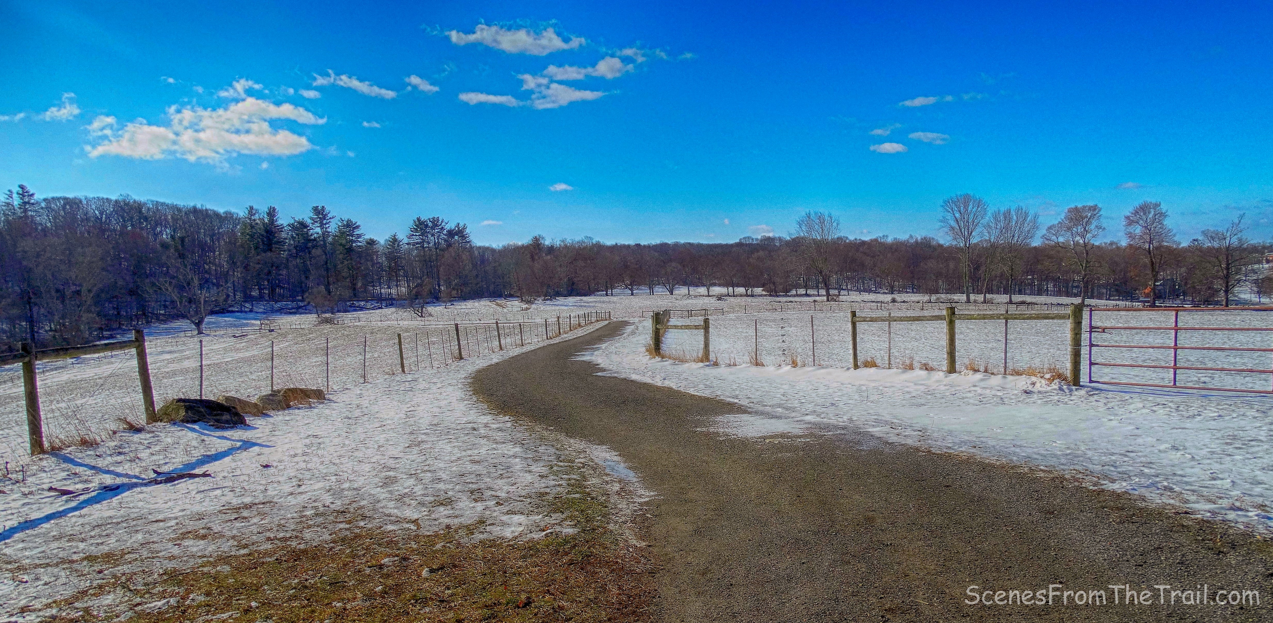 fenced off fields