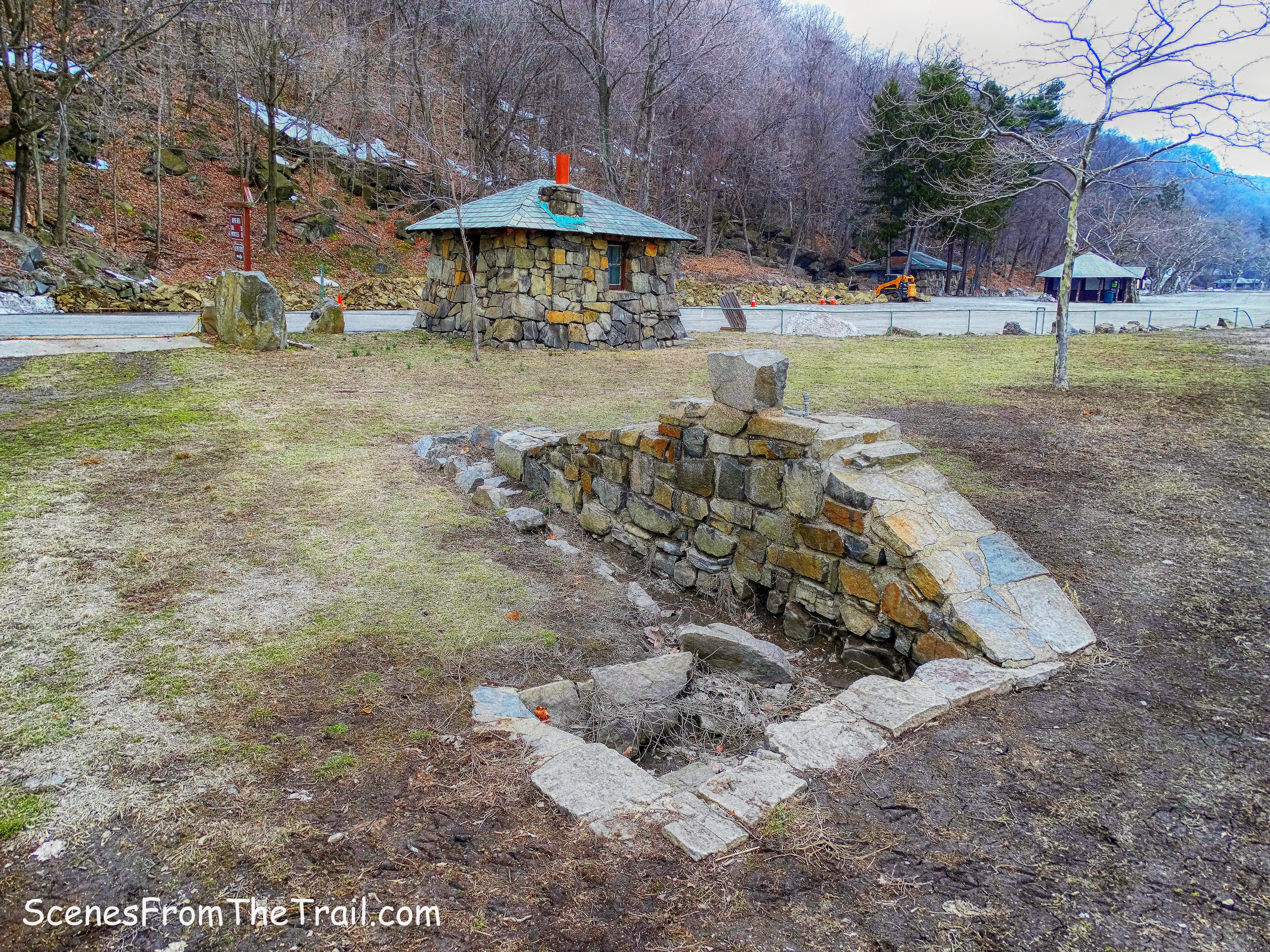 stone water fountain