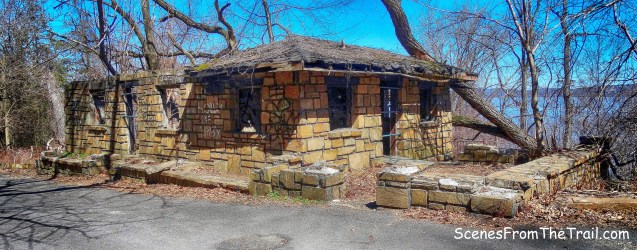 abandoned stone park building