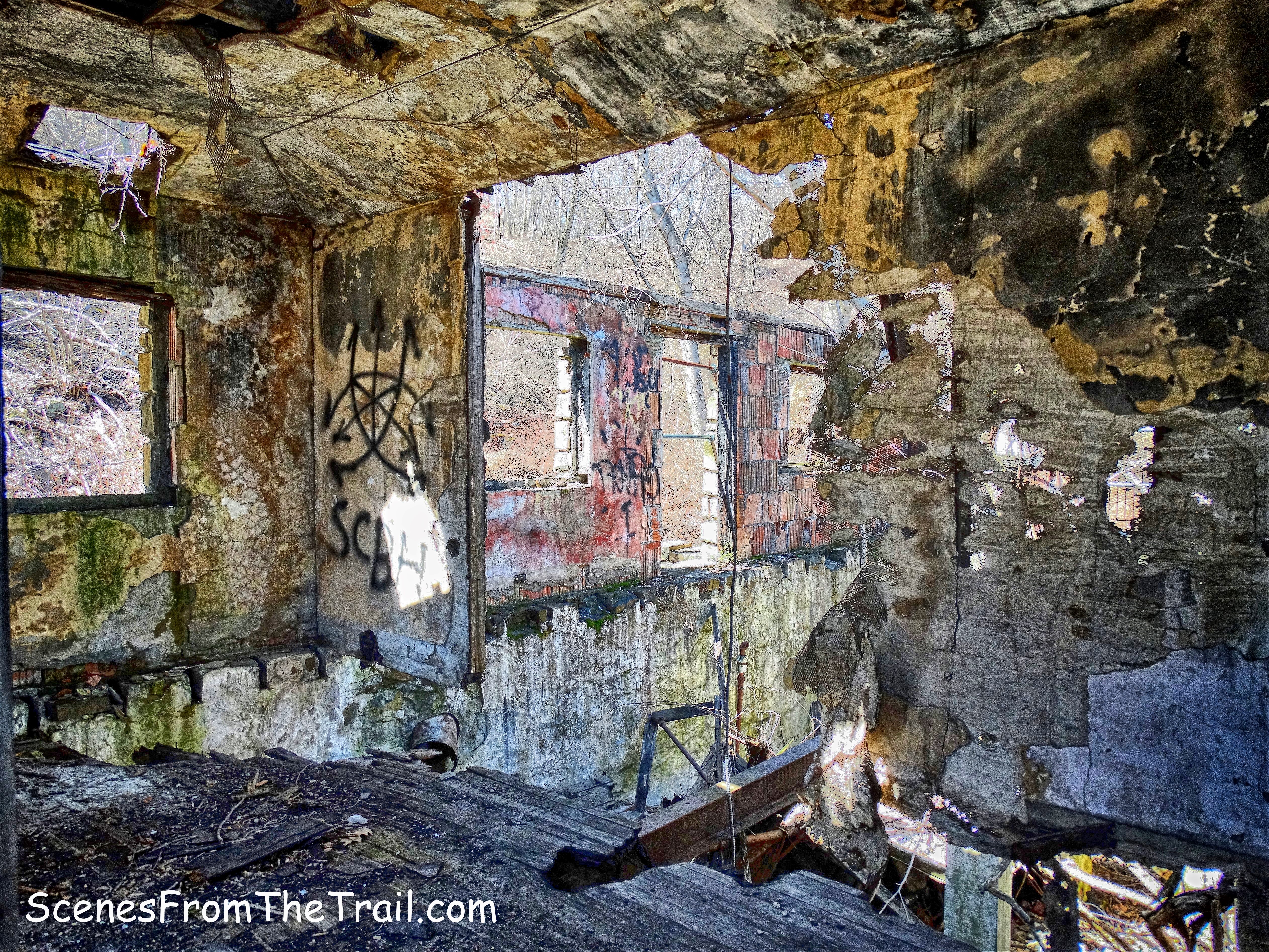 abandoned stone park building