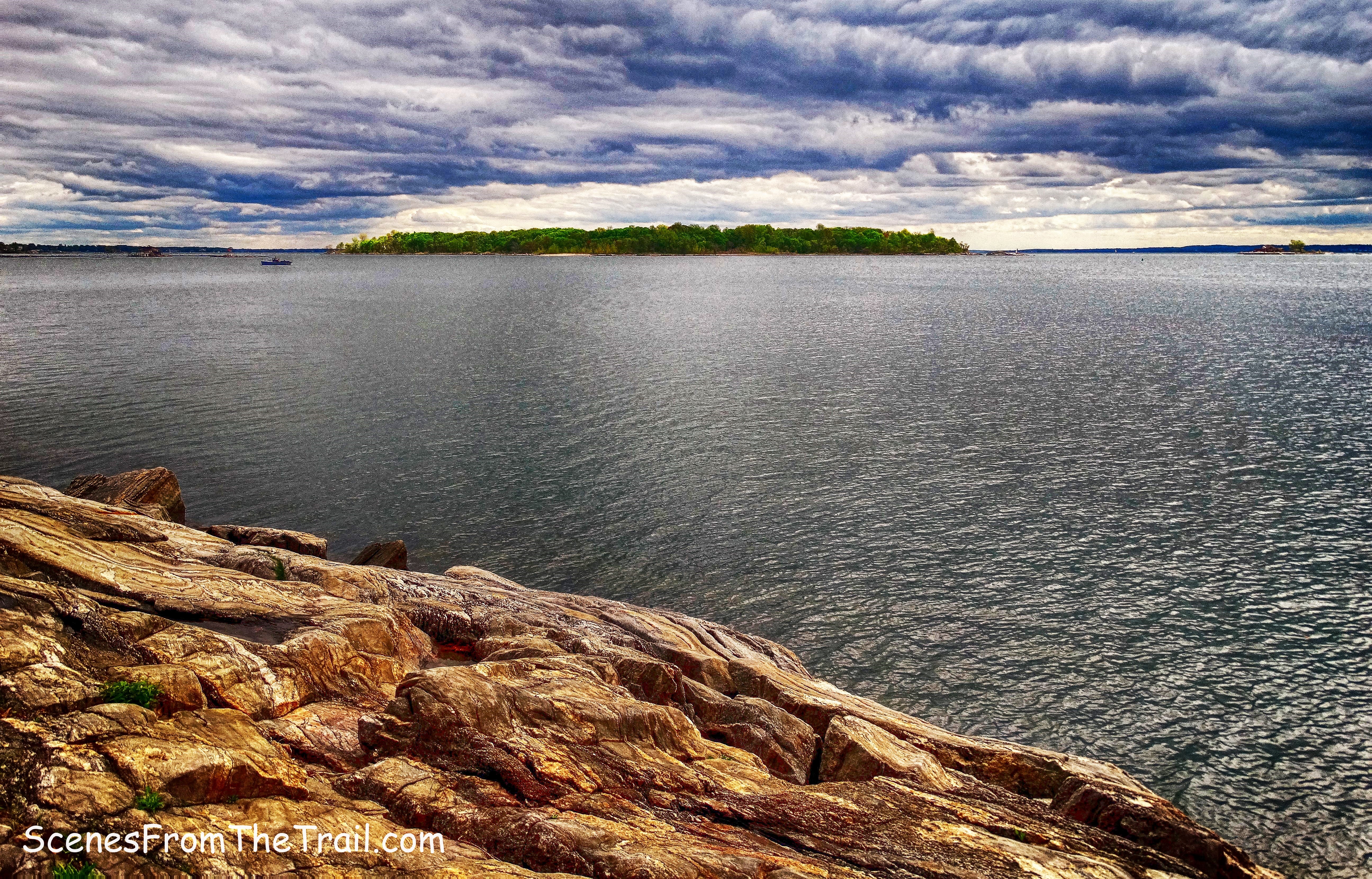 view from tiny rock island