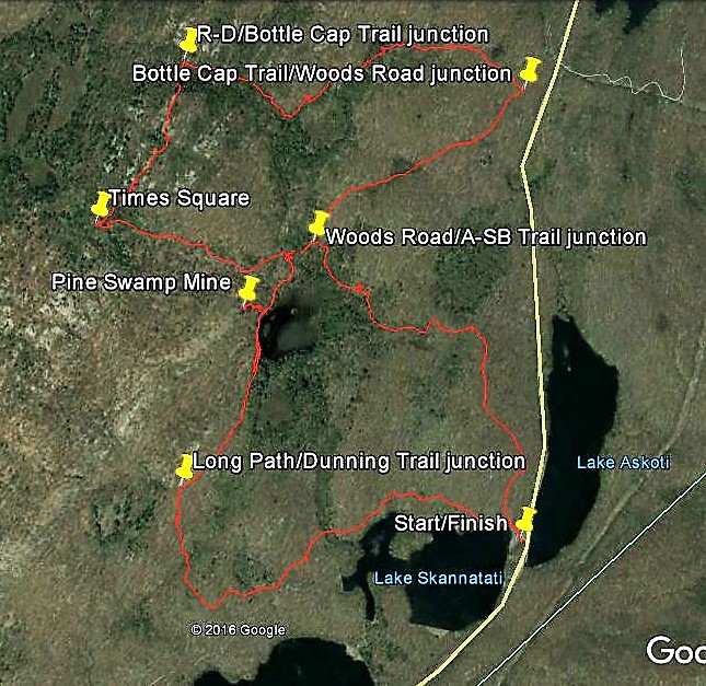 Pine Swamp Loop waypoints