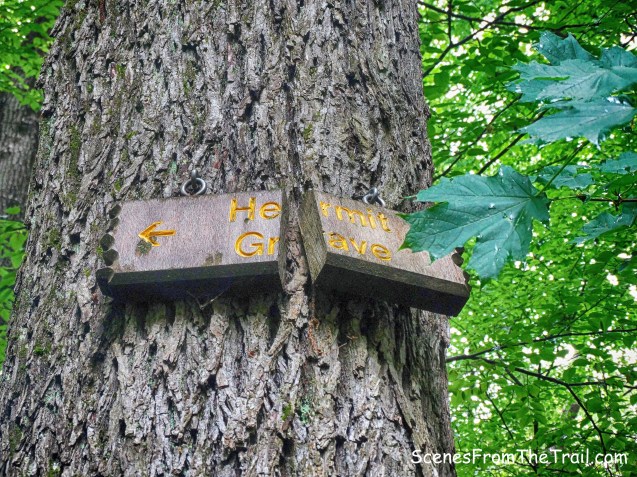 Hermit's Grave sign