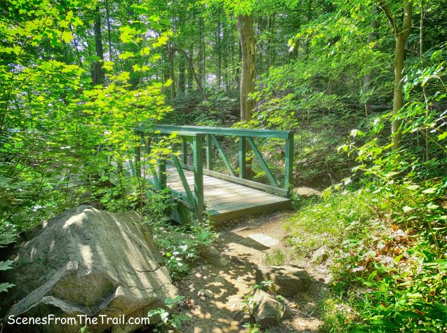 wooden footbridge on the Long Path