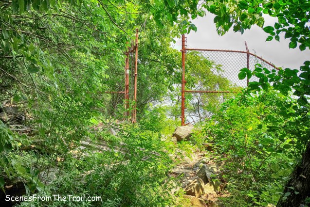 rusted gate on Shore Trail