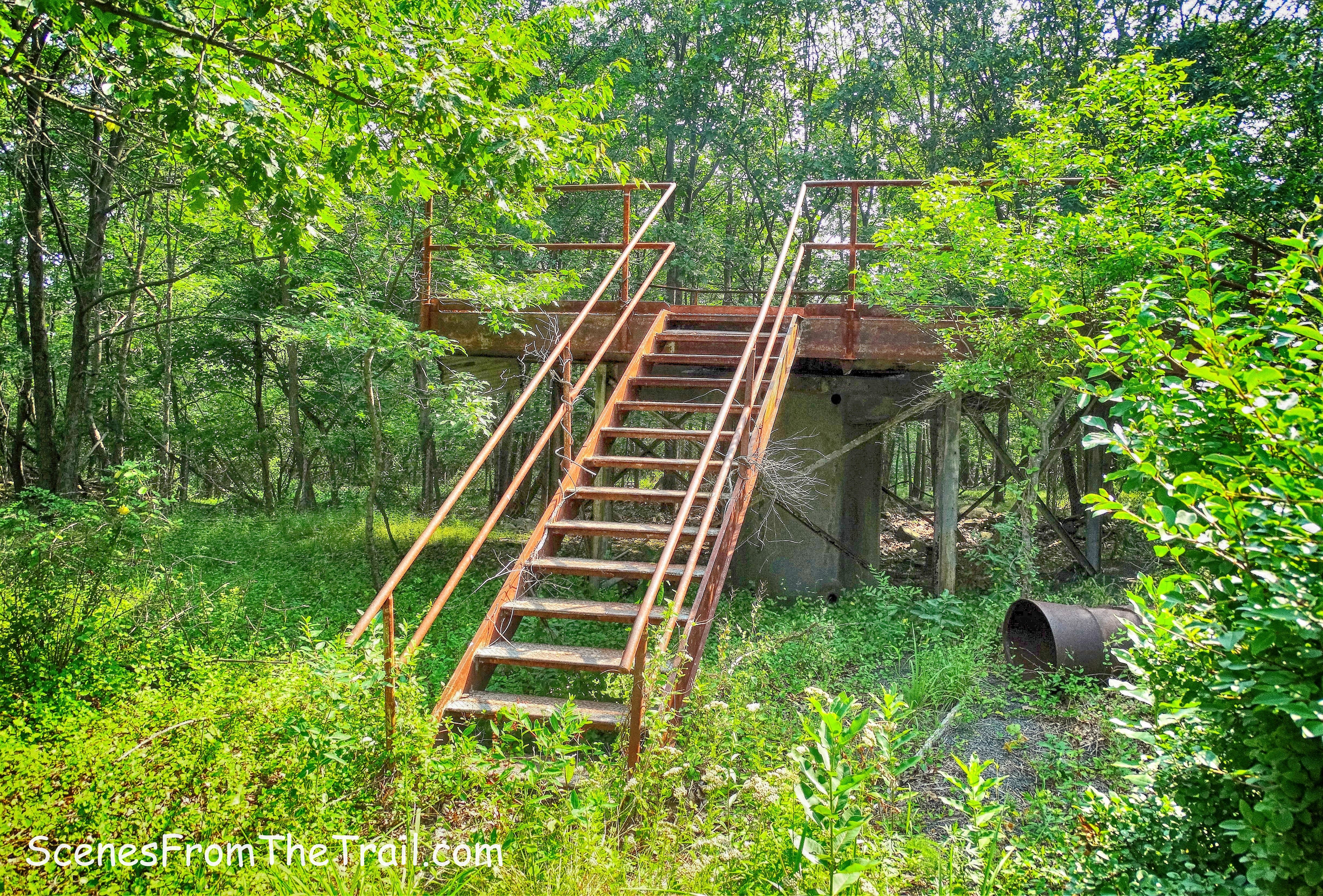 rusty steel platform