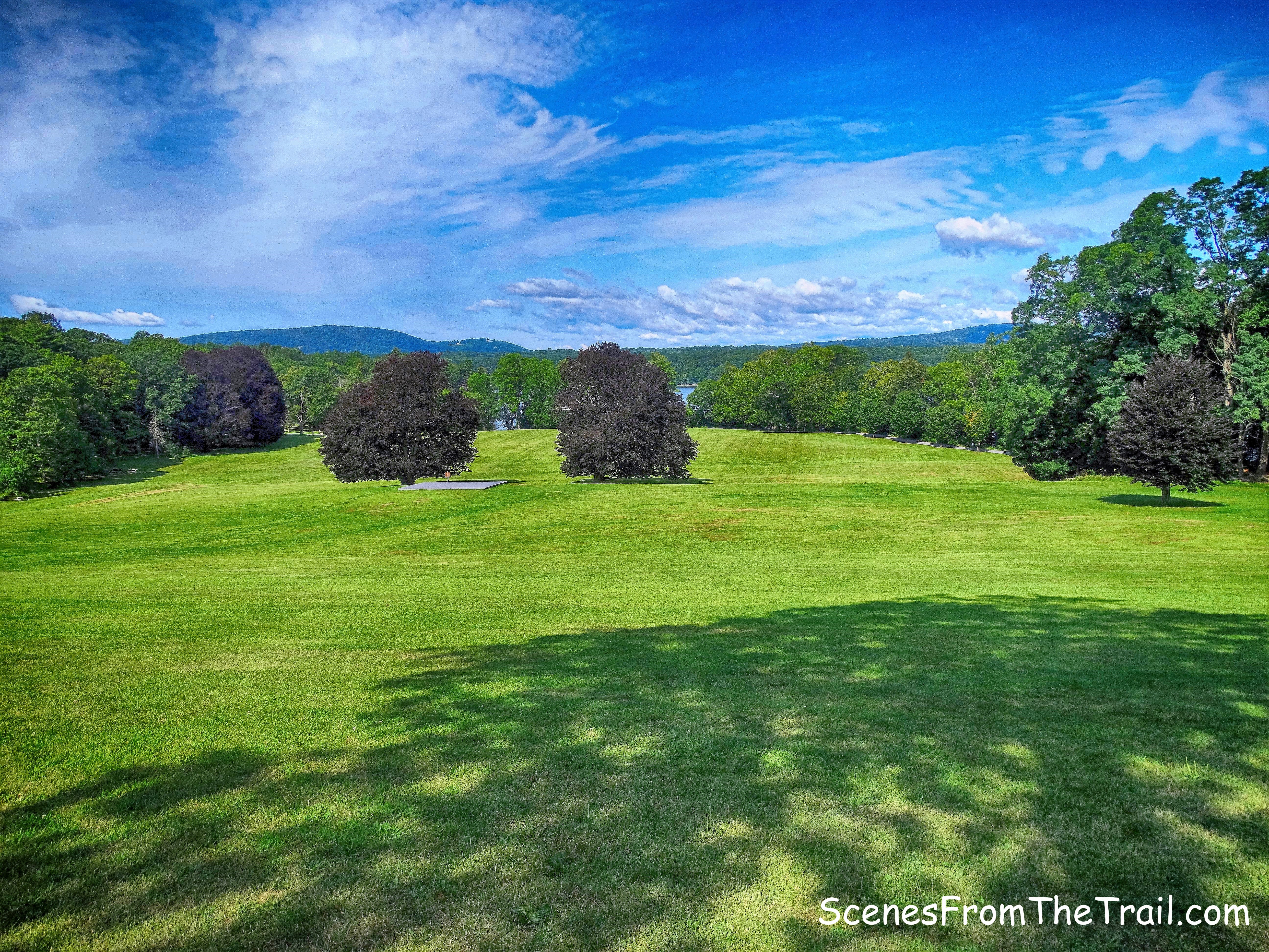 looking west from Mills mansion