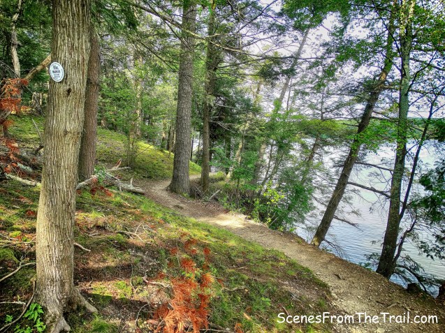 white-blazed River Trail