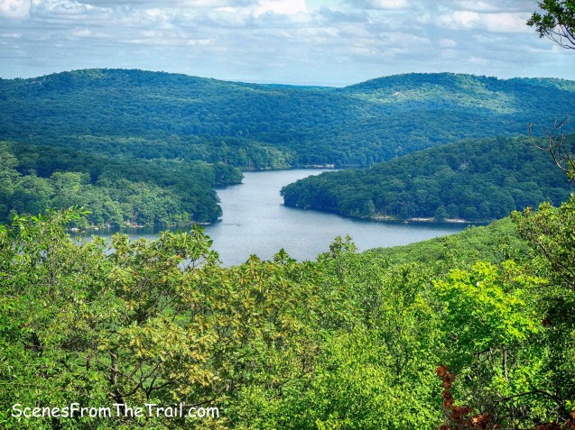 view of Lake Sebago from Seven Hills Trail