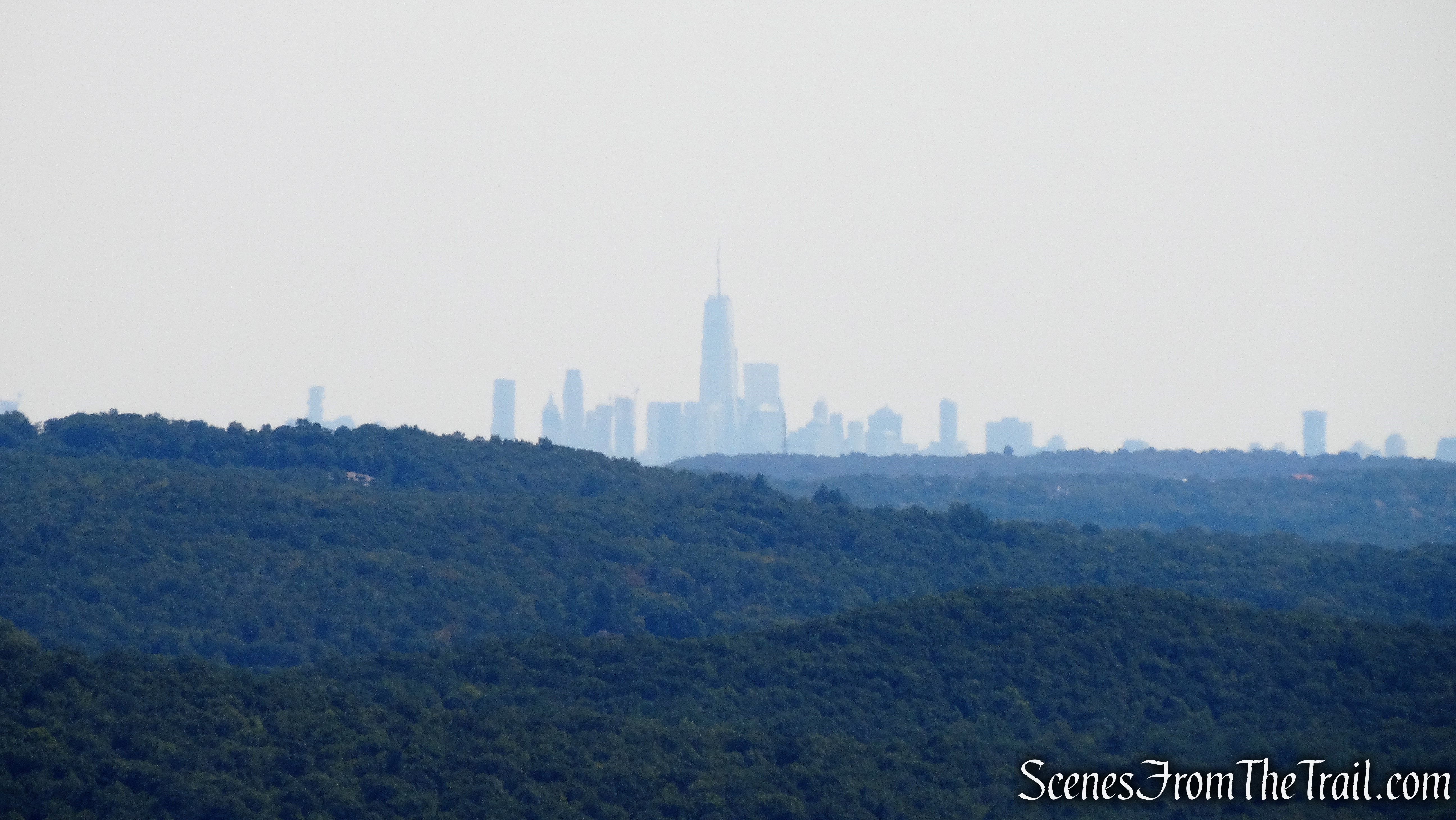 Manhattan skyline from Manaticut Point Trail