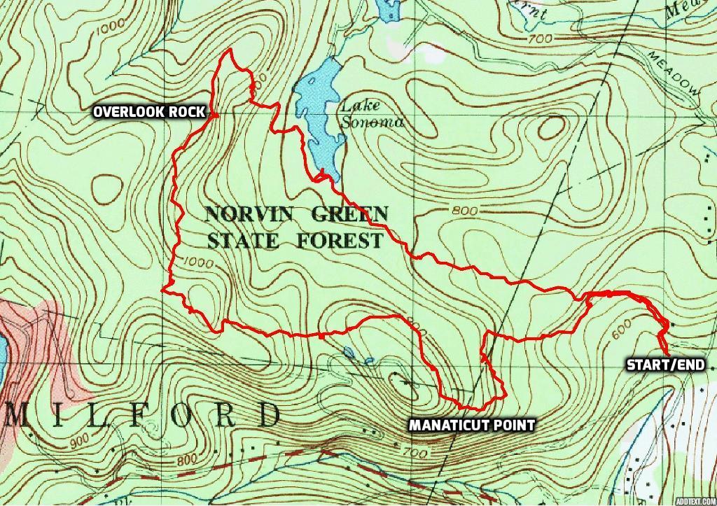 Lake Sonoma/Overlook Rock/Manaticut Point Short Loop - Norvin Green State Forest