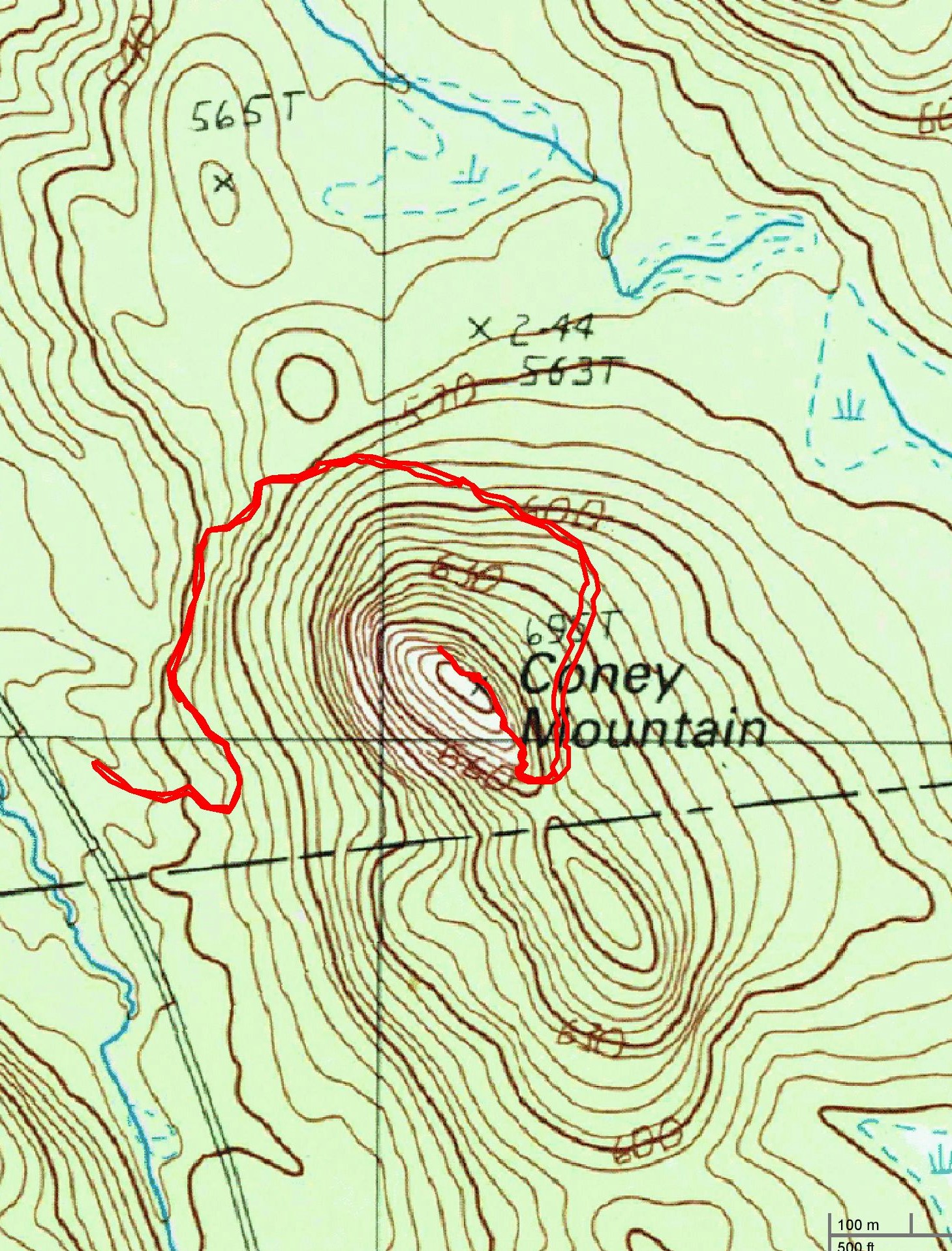 Coney Mountain hike route