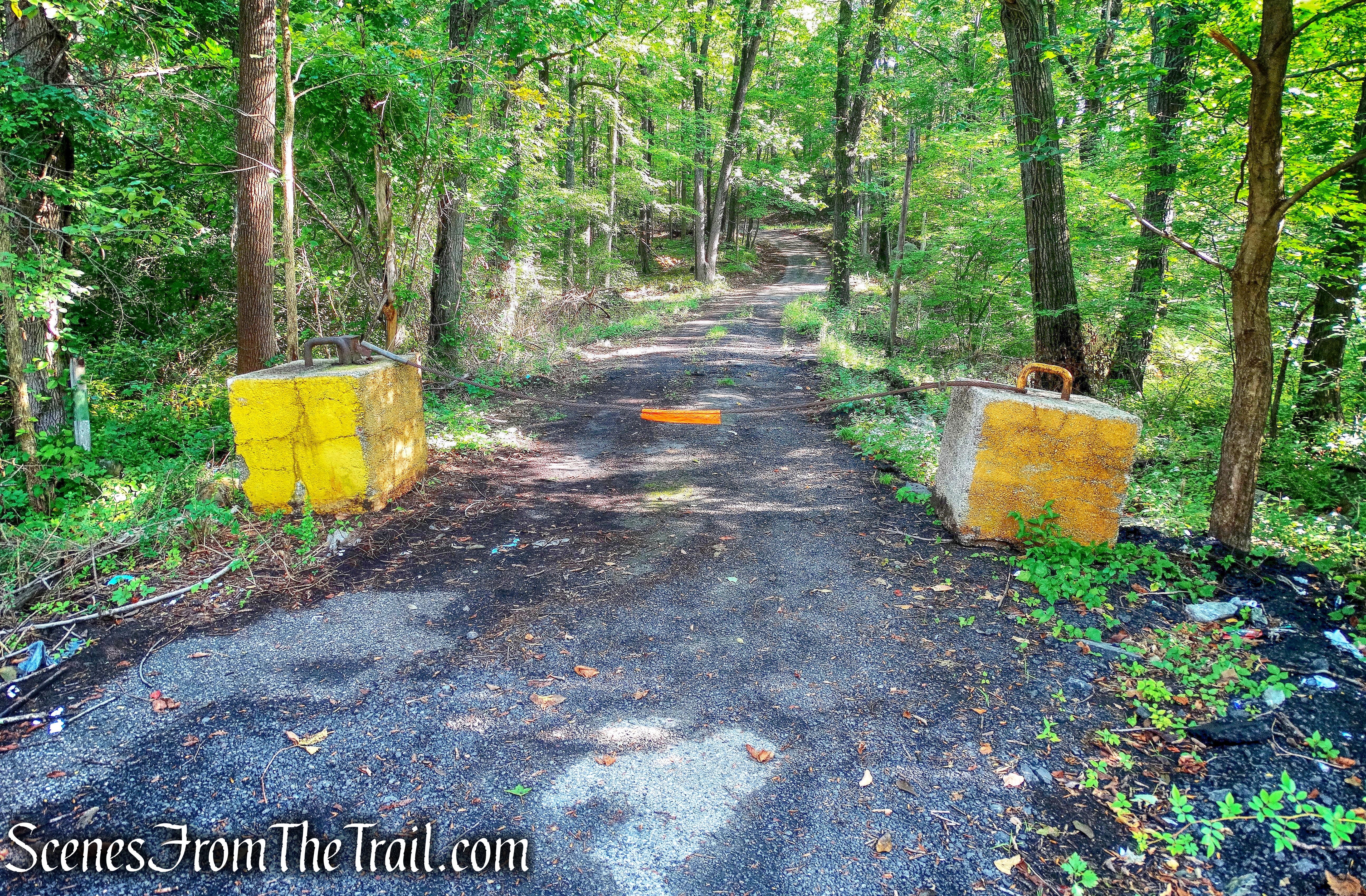 paved road by Barnes Lake