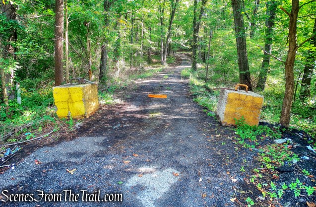 paved road by Barnes Lake