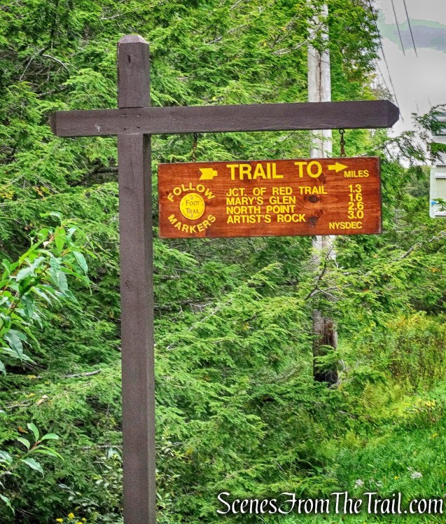North Lake Road trail sign