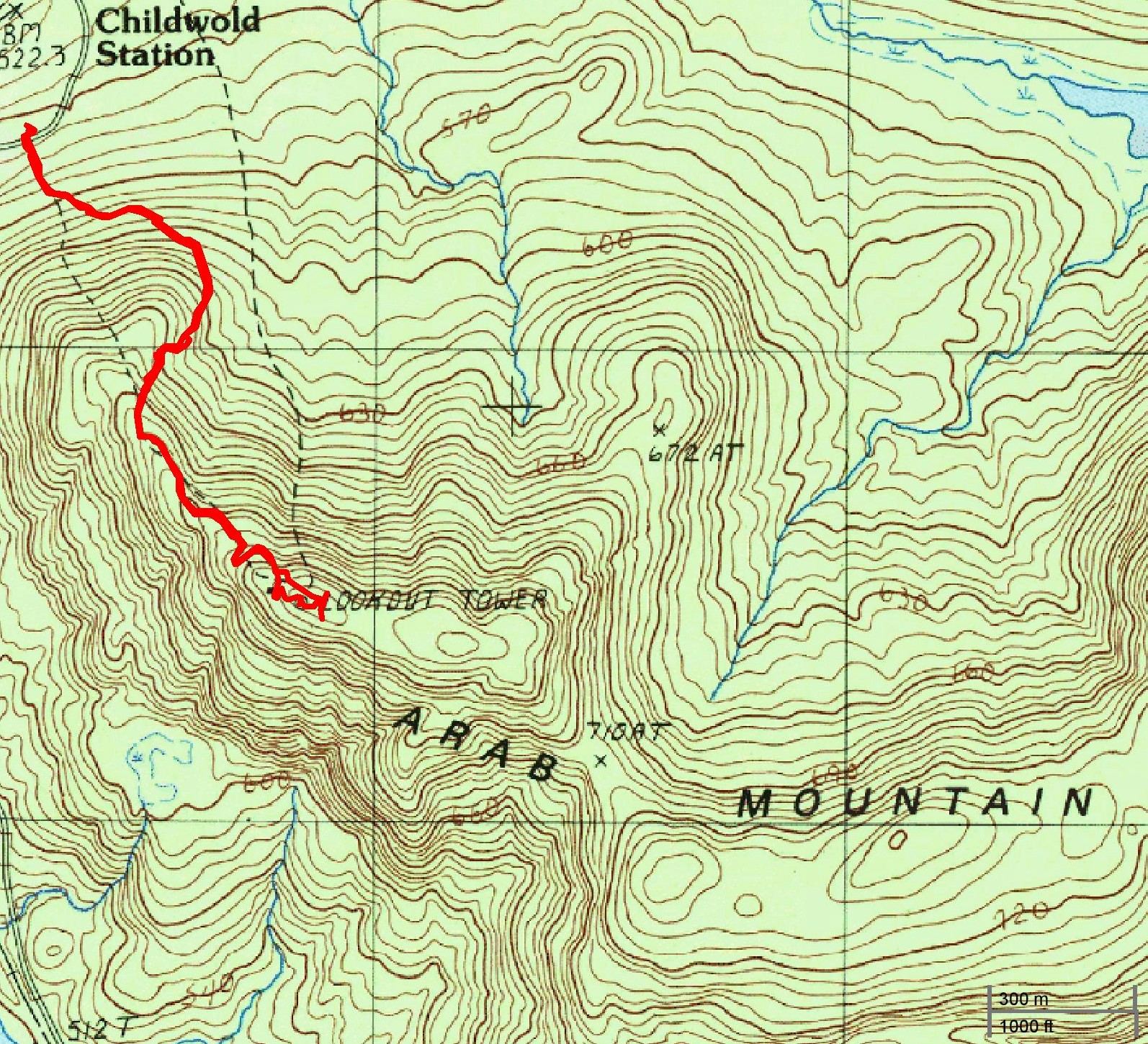 Mount Arab hike route