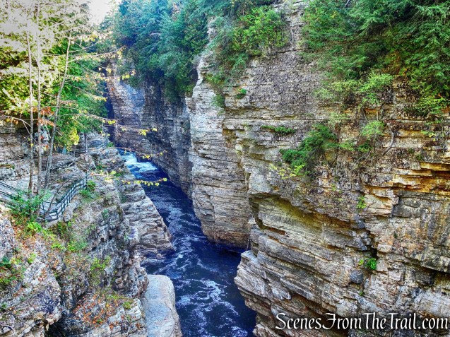 Looking downstream into the gorge from the Inner Sanctum Trail.