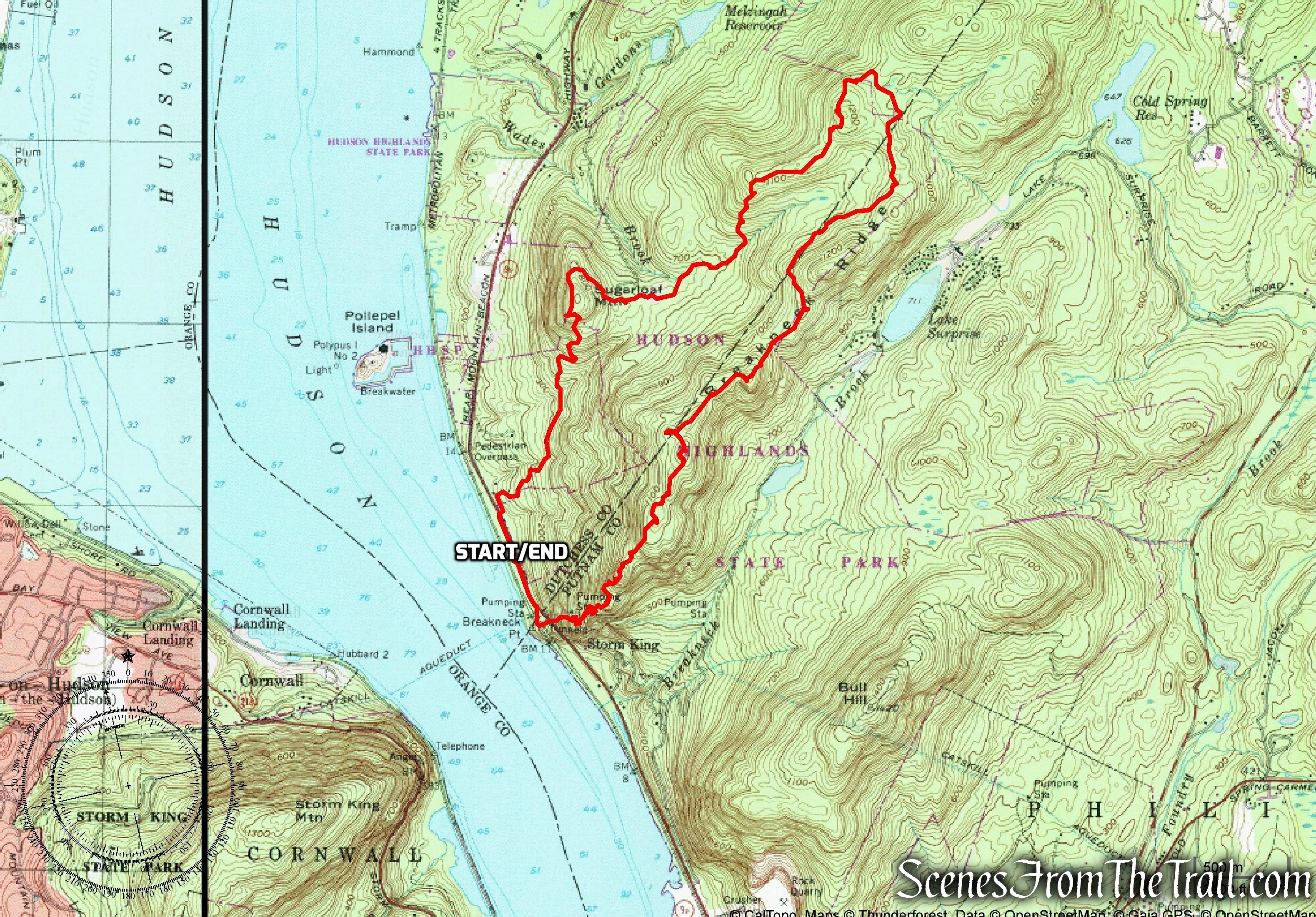 Breakneck Ridge and Sugarloaf Mountain Loop