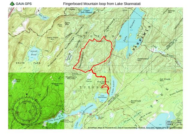 Fingerboard Mountain loop from Lake Skannatati