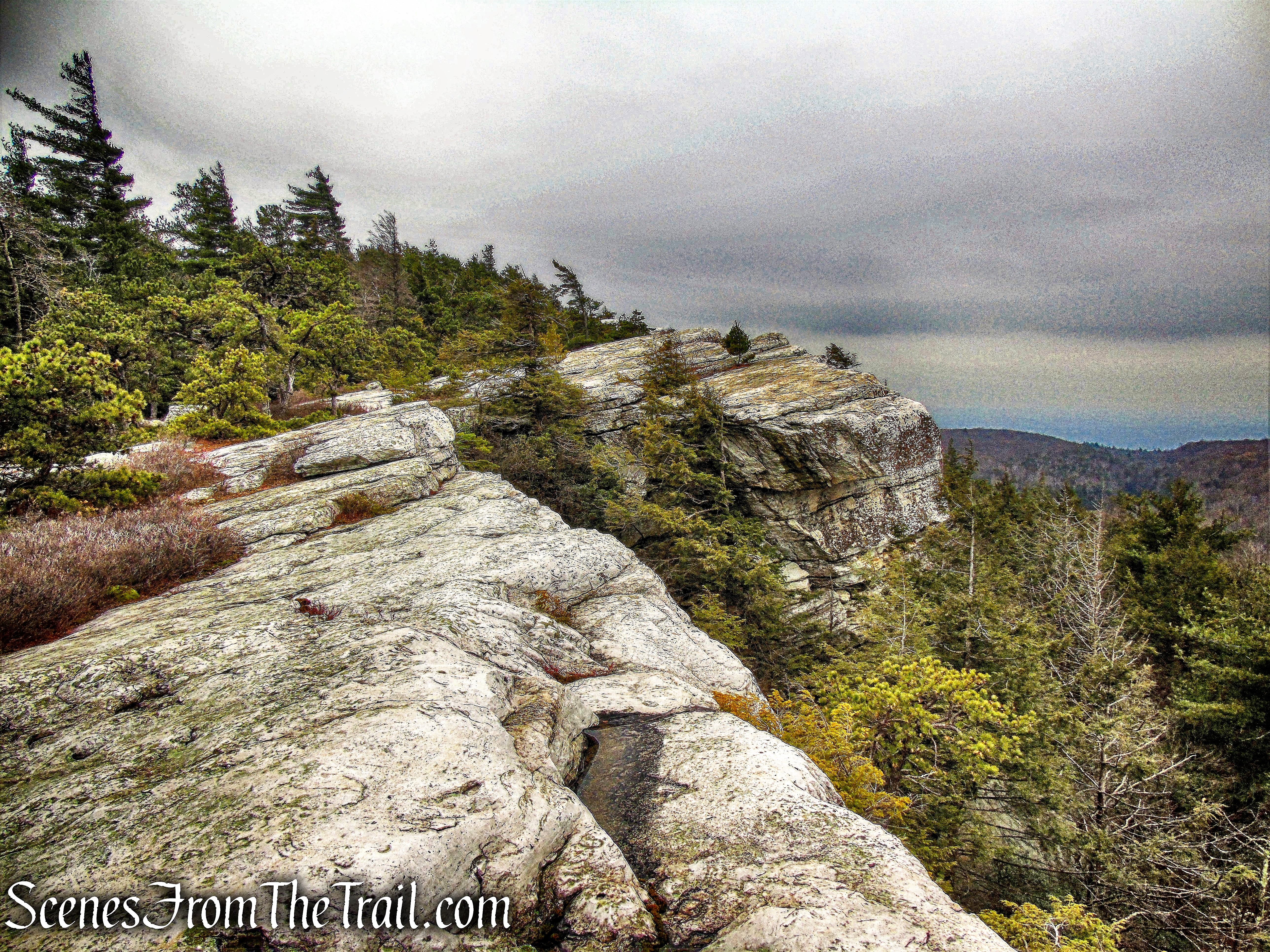 rock ledges just off the Gertrude's Nose Footpath