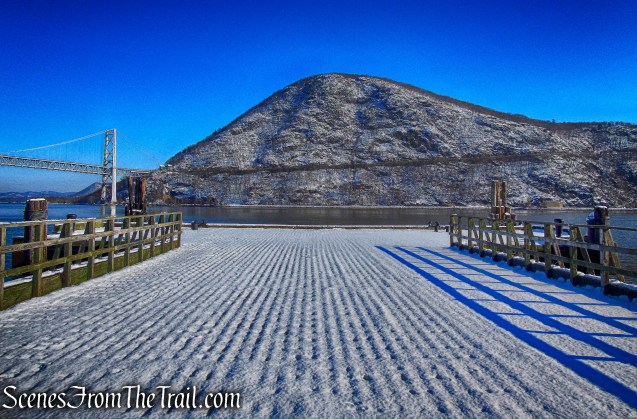 view of Anthony's Nose from Hudson River Dock