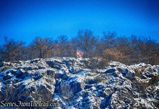 Flag atop Anthony's Nose