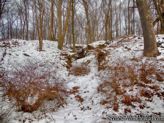 rock cut along the road