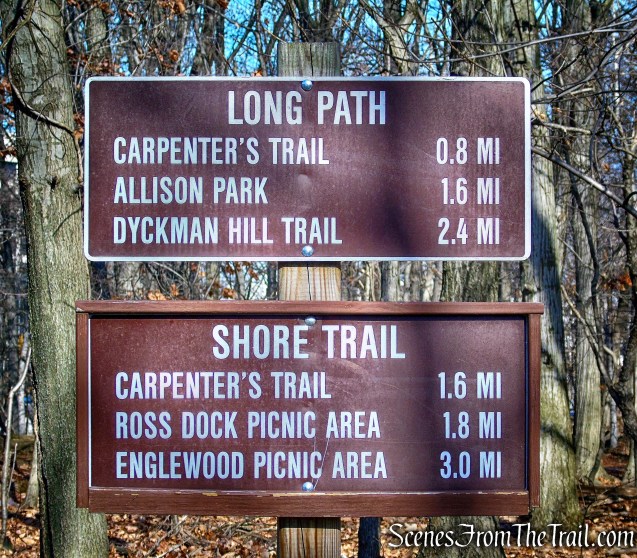 trail sign - Fort Lee Historic Park