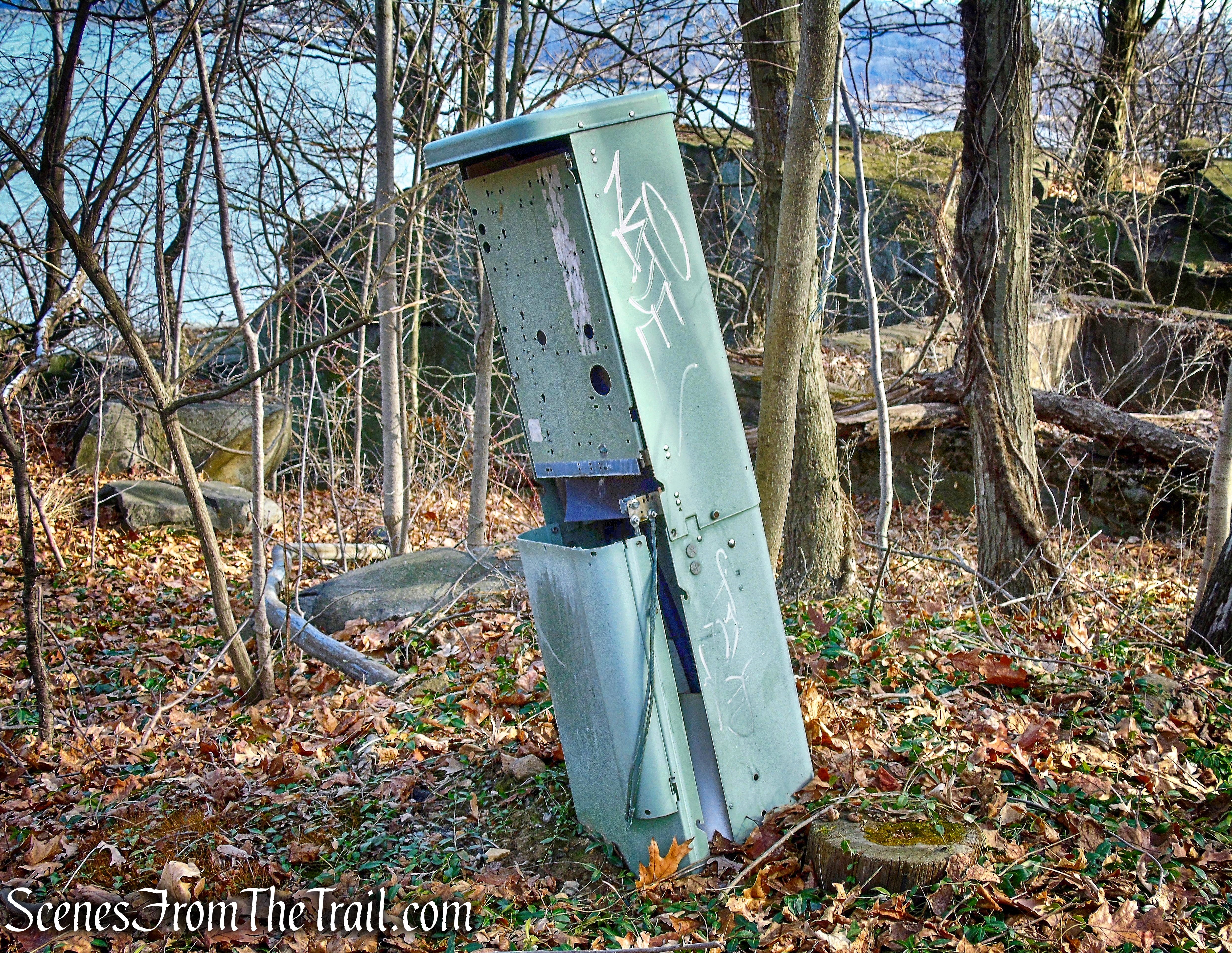 abandoned emergency call box - Long Path