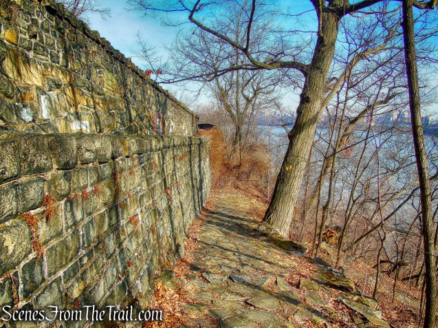 stone-paved switchbacks - Dyckman Hill Trail