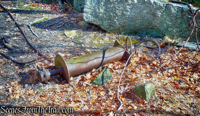 abandoned quarry machinery - Sylvan Glen Park Preserve