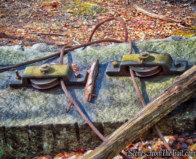 abandoned quarry machinery - Sylvan Glen Park Preserve