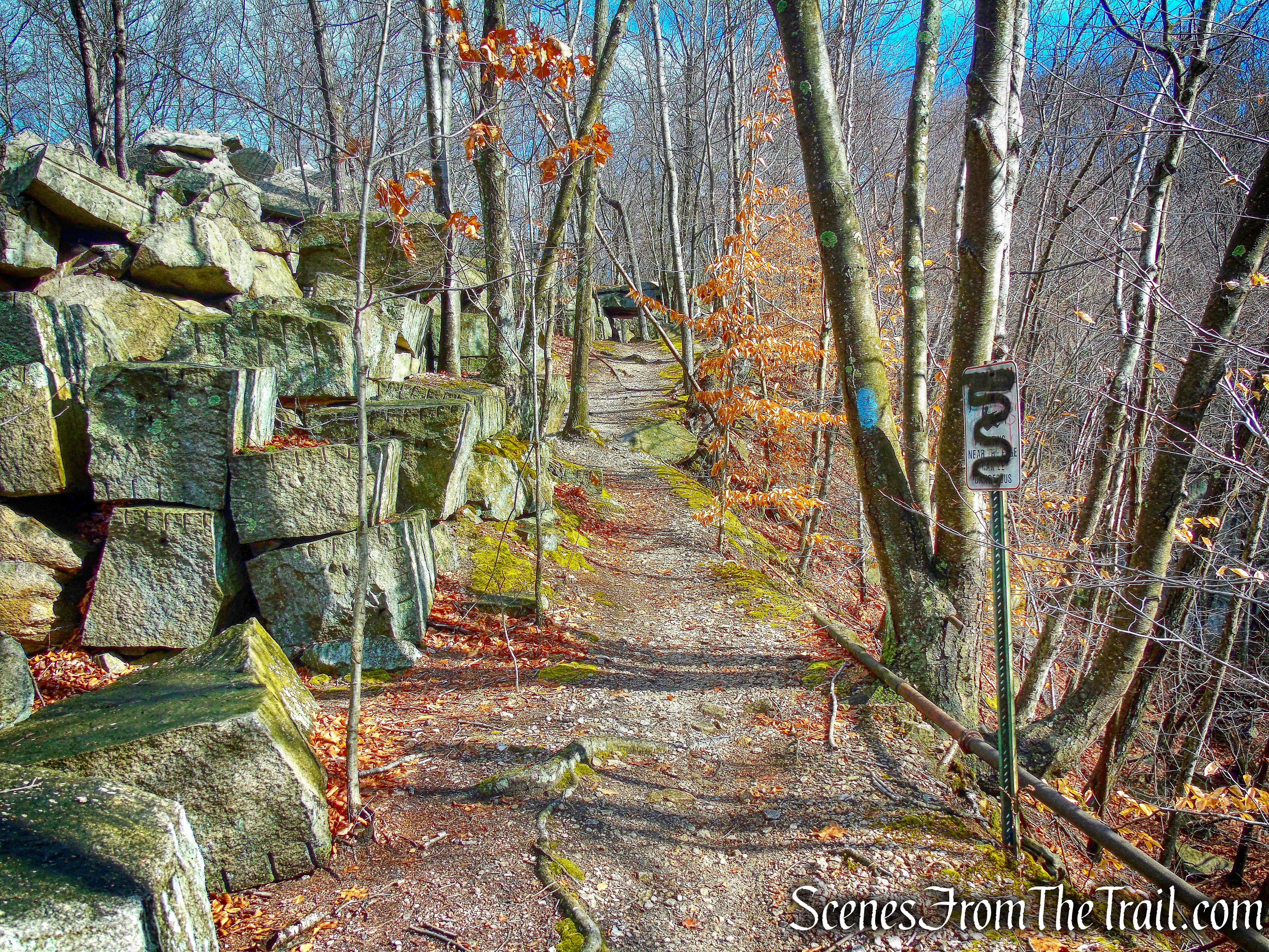 blue-blazed High Quarry Trail