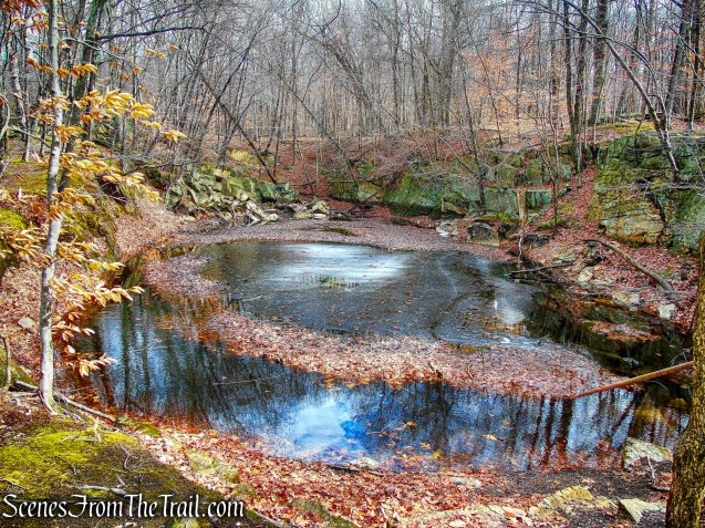 water-filled quarry - High Quarry Trail