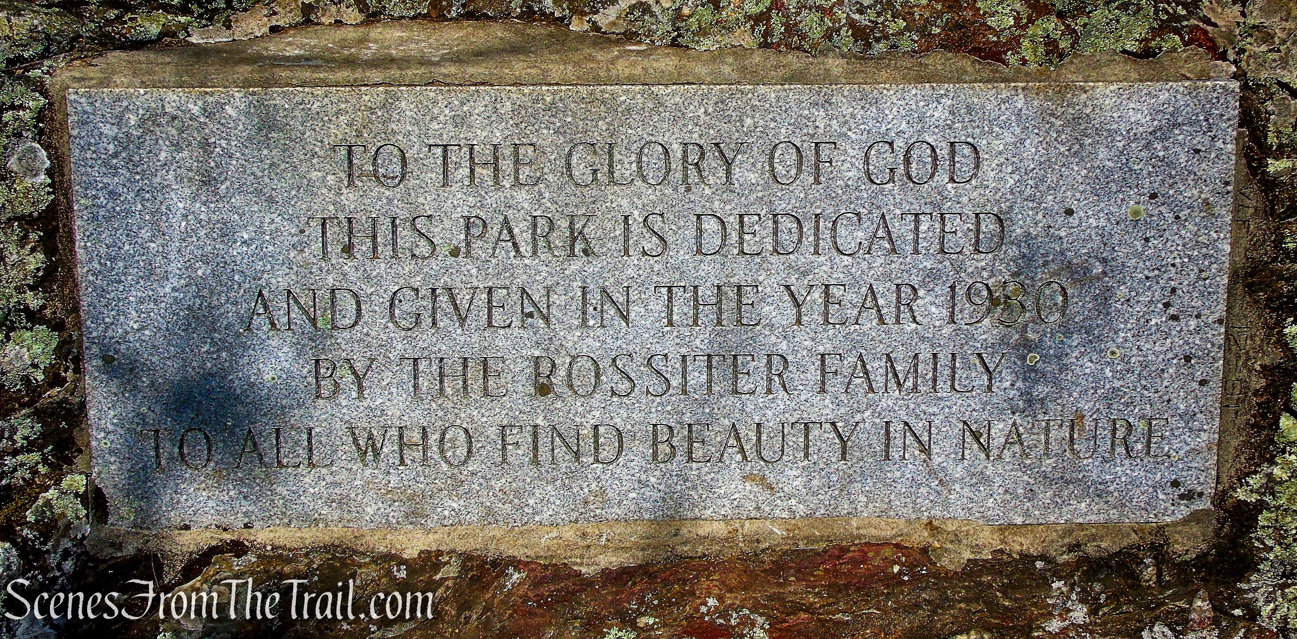 plaque - Steep Rock summit