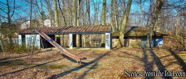abandoned playground and shelter