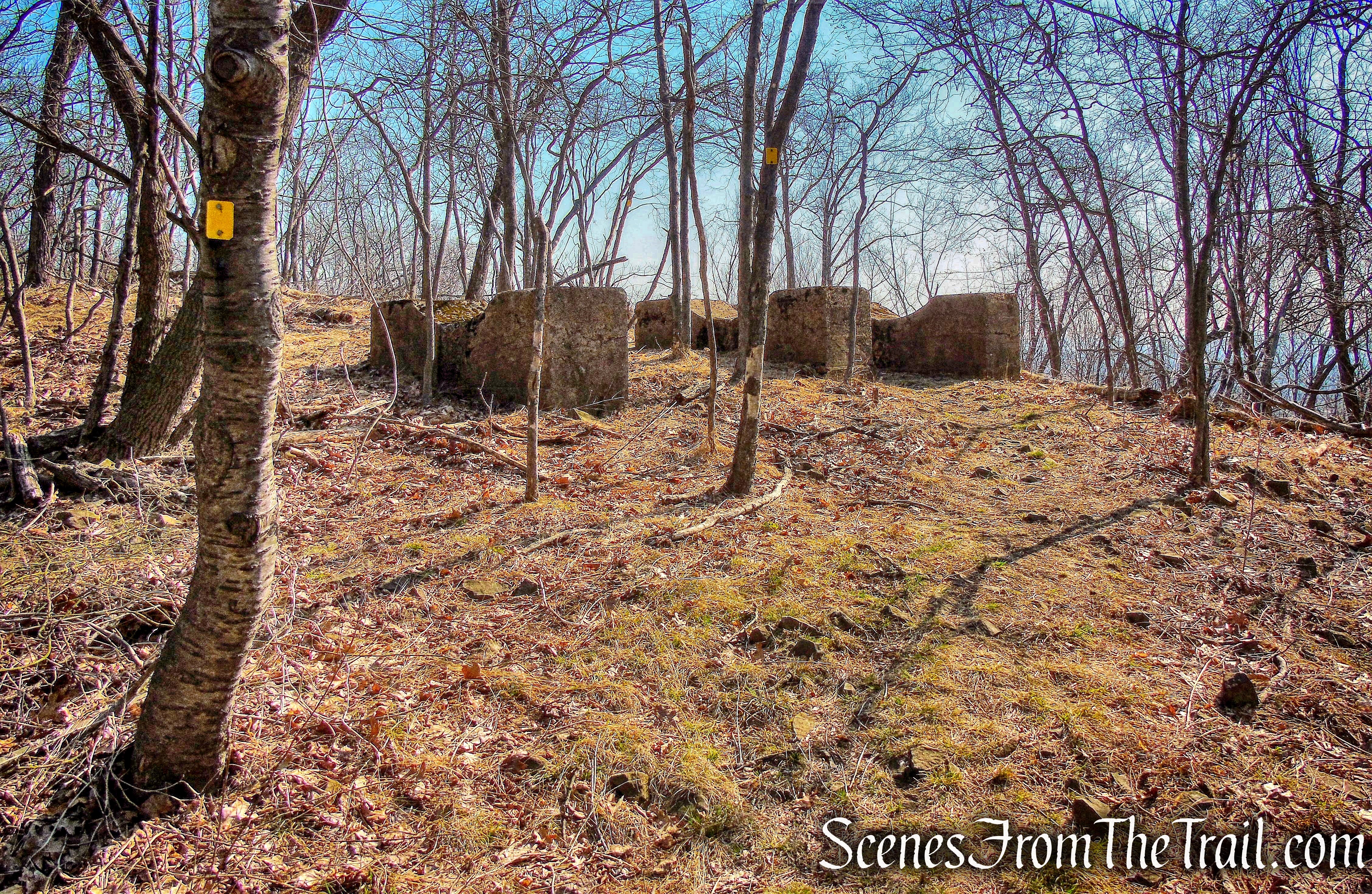 concrete tank supports - Yellow Trail