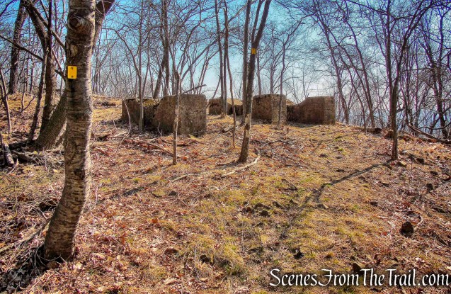 concrete tank supports - Yellow Trail